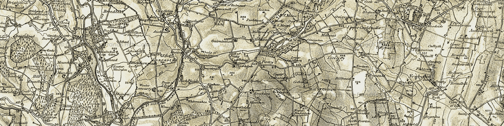 Old map of Balmaud in 1909-1910