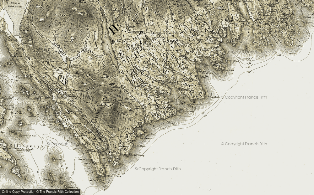 Old Map of Fionnsabhagh, 1908-1911 in 1908-1911
