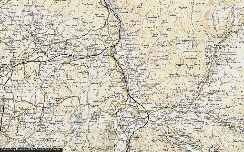 Old Map of Historic Map covering Bramaskew in 1903-1904