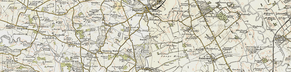 Old map of Thorp Perrow in 1904