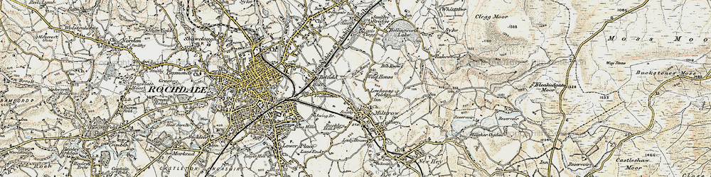 Old map of Bib Knowl in 1903