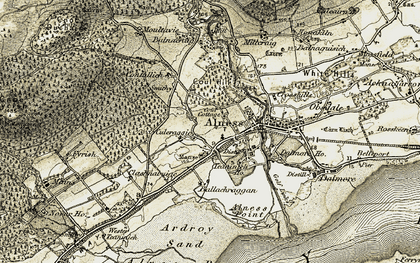 Old map of Ballachraggan in 1911-1912