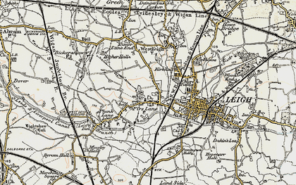 Old map of Firs Lane in 1903