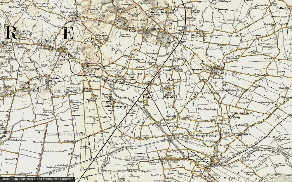 Old Map of Firsby, 1901-1903 in 1901-1903