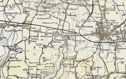 Old map of Fishbourne in 1897-1899