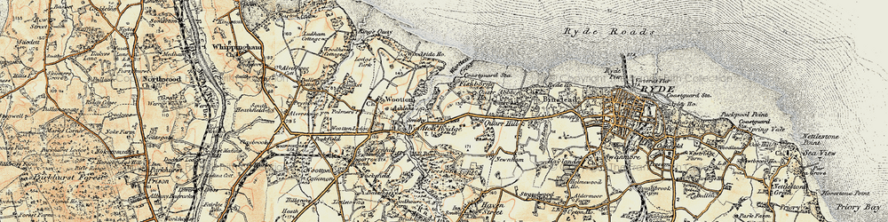 Old map of Fishbourne in 1899