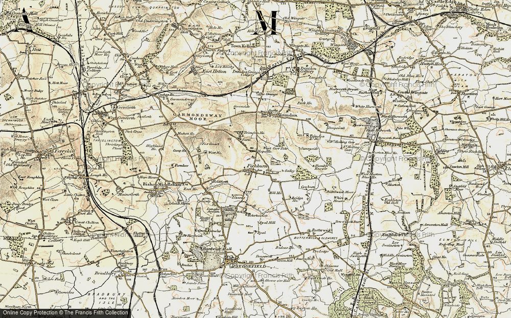 Old Map of Fishburn, 1903-1904 in 1903-1904