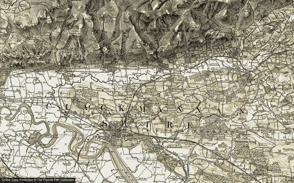 Old Map of Fishcross, 1904-1907 in 1904-1907