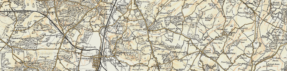 Old map of Fisher's Pond in 1897-1909