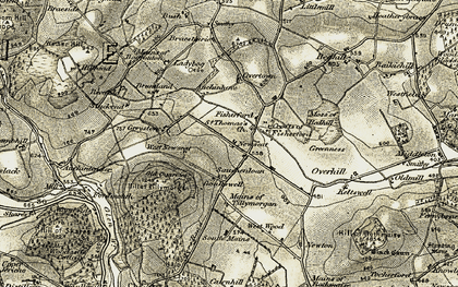 Old map of Fisherford in 1908-1910