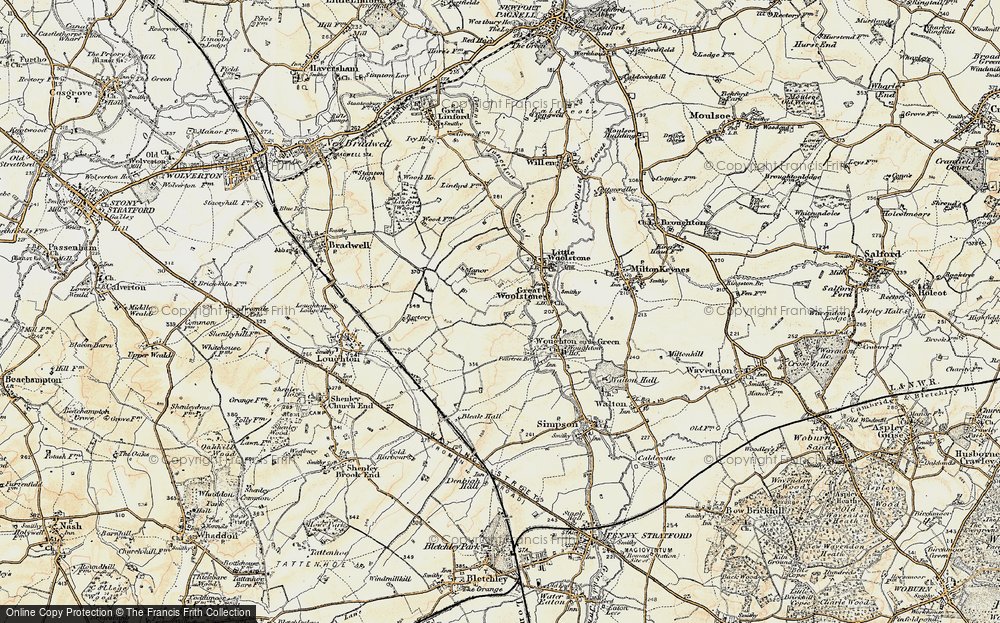 Old Map of Fishermead, 1898-1901 in 1898-1901