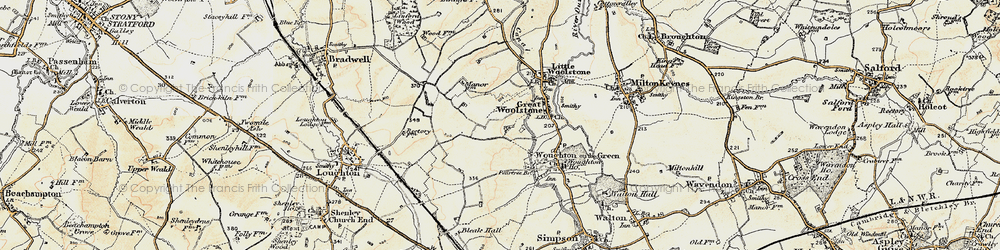 Old map of Fishermead in 1898-1901