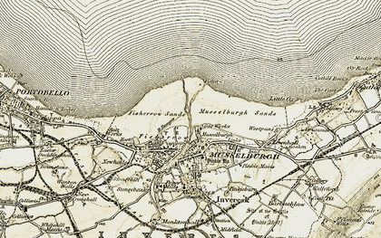 Old map of Fisherrow in 1903-1904