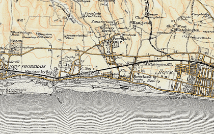 Old map of Fishersgate in 1898