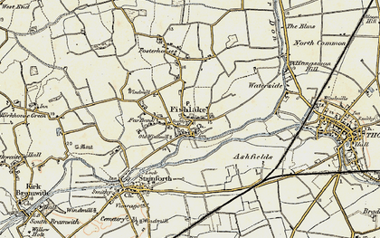 Old map of Ashfields in 1903