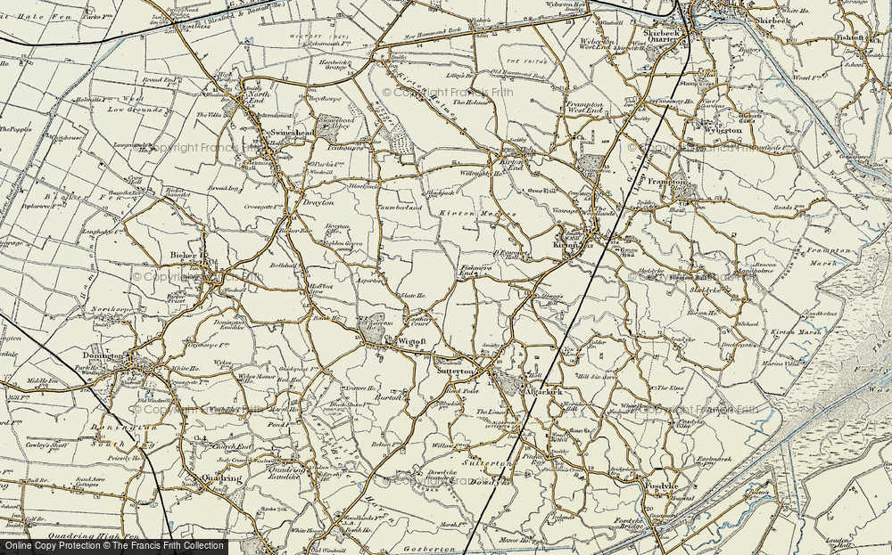 Old Map of Fishmere End, 1902-1903 in 1902-1903