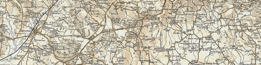 Old map of Fishpond Bottom in 1898-1899