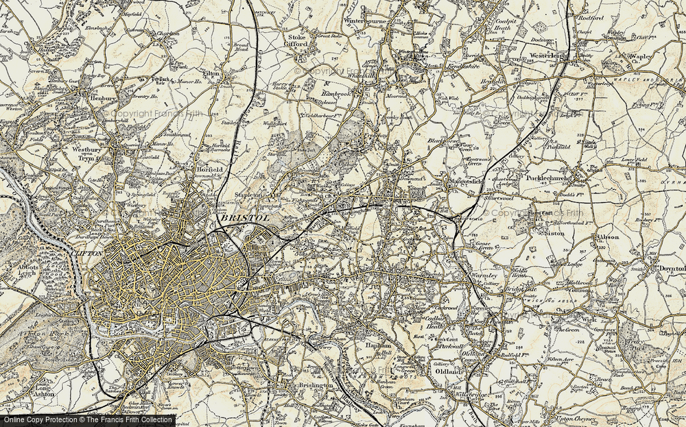 Old Map of Fishponds, 1899 in 1899