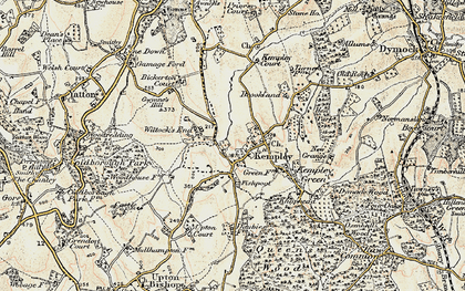 Old map of Fishpool in 1899-1900