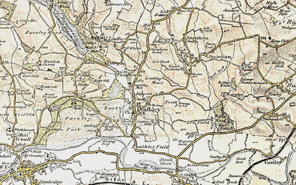 Old map of Leathley Br in 1903-1904