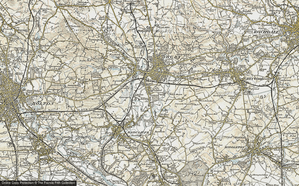 Old Map of Fishpool, 1903 in 1903