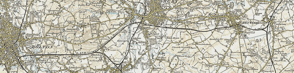 Old map of Fishpool in 1903