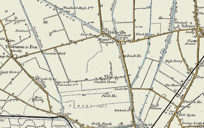 Old map of Fishtoft Drove in 1901-1902