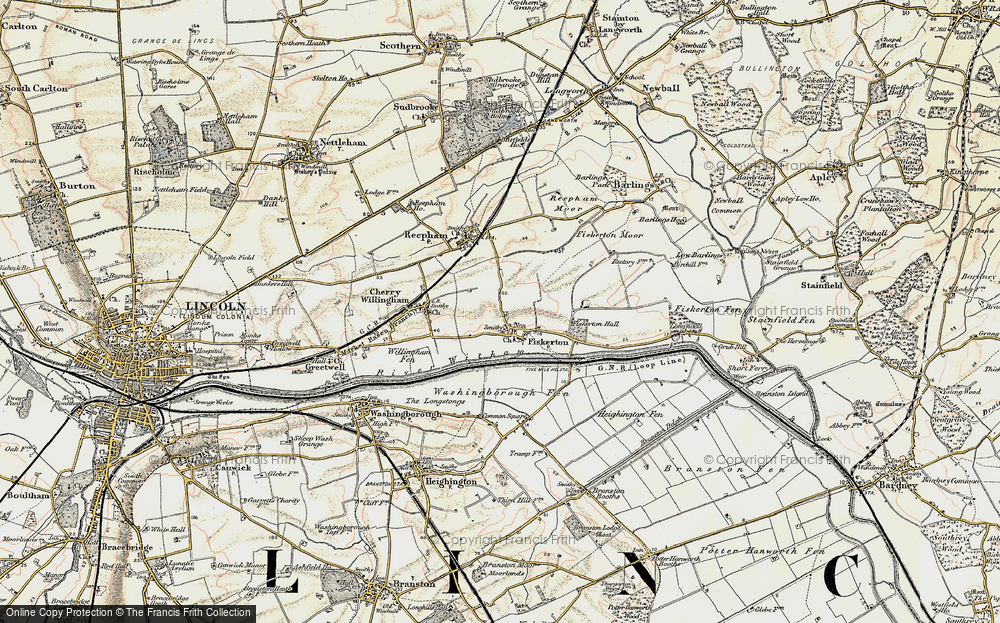 Old Map of Fiskerton, 1902-1903 in 1902-1903