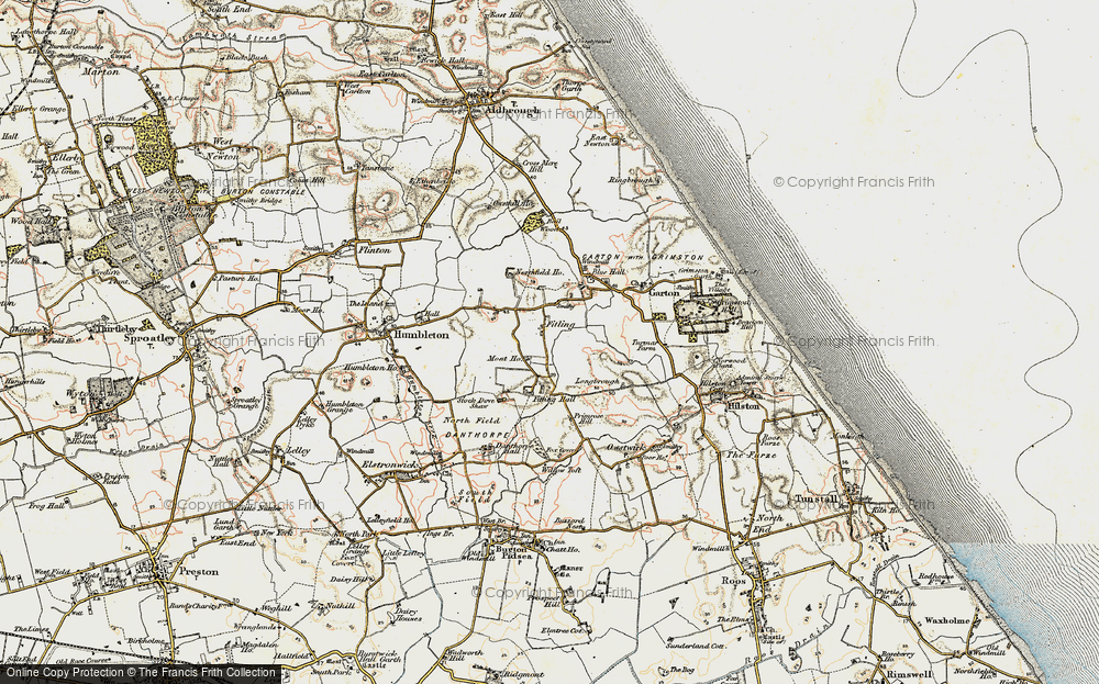 Old Map of Fitling, 1903-1908 in 1903-1908