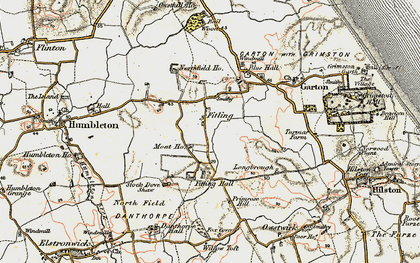 Old map of Fitling in 1903-1908