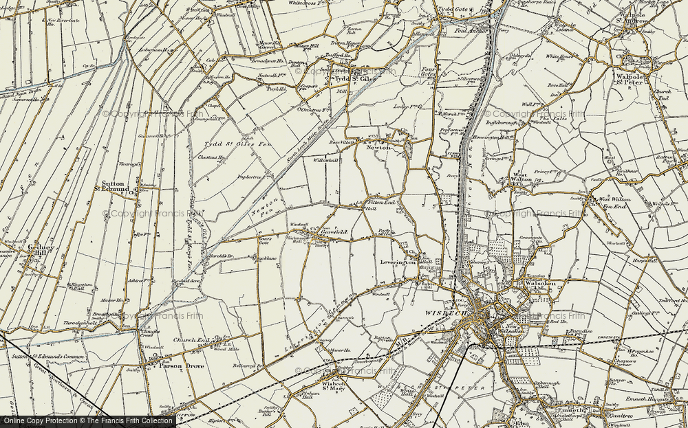 Old Map of Fitton End, 1901-1902 in 1901-1902