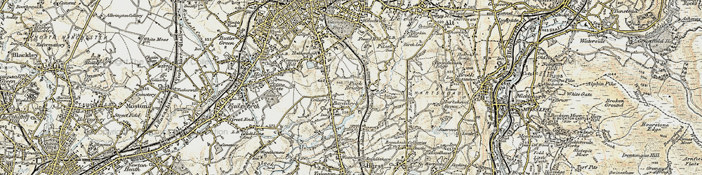 Old map of Fitton Hill in 1903