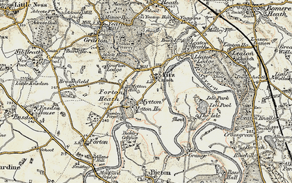 Old map of Bickley Coppice in 1902