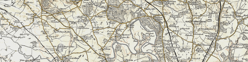 Old map of Bickley Coppice in 1902