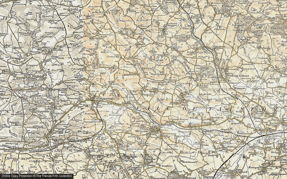Old Map of Fitzhead, 1898-1900 in 1898-1900