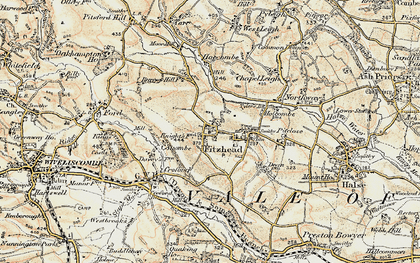 Old map of Fitzhead in 1898-1900