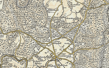 Old map of Five Acres in 1899-1900