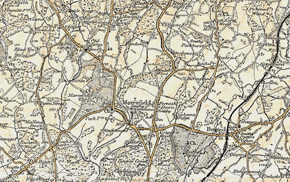 Old map of Bevingford in 1898