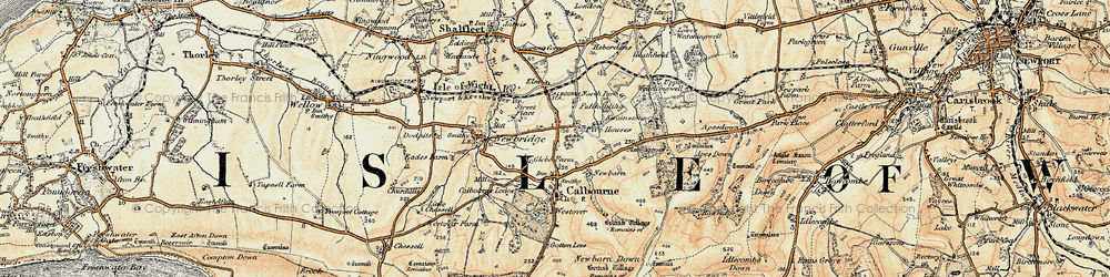 Old map of Five Houses in 1899-1909