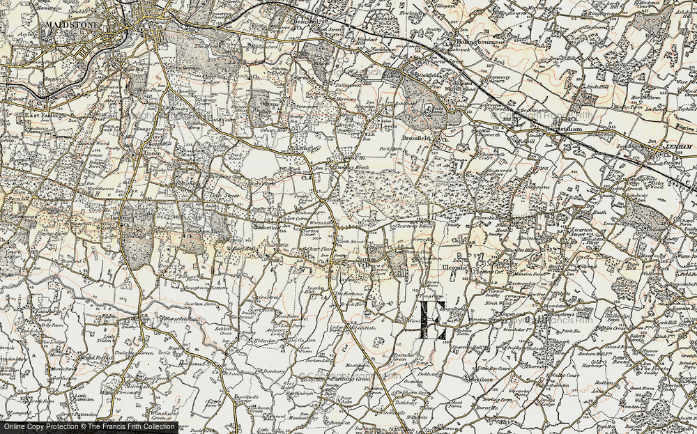 Old Map of Five Wents, 1897-1898 in 1897-1898