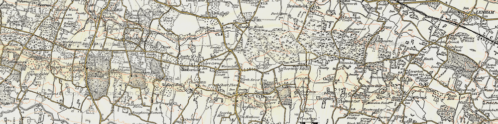 Old map of Five Wents in 1897-1898