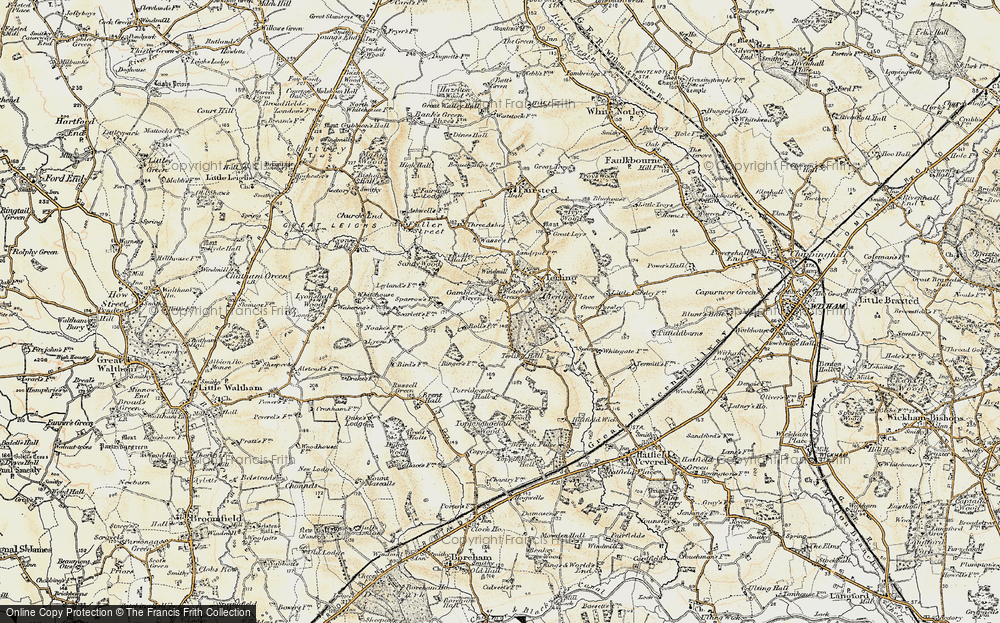 Old Map of Historic Map covering Essex in 1898-1899