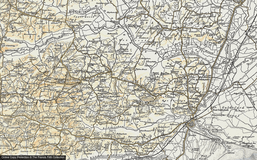 Old Map of Flackley Ash, 1898 in 1898