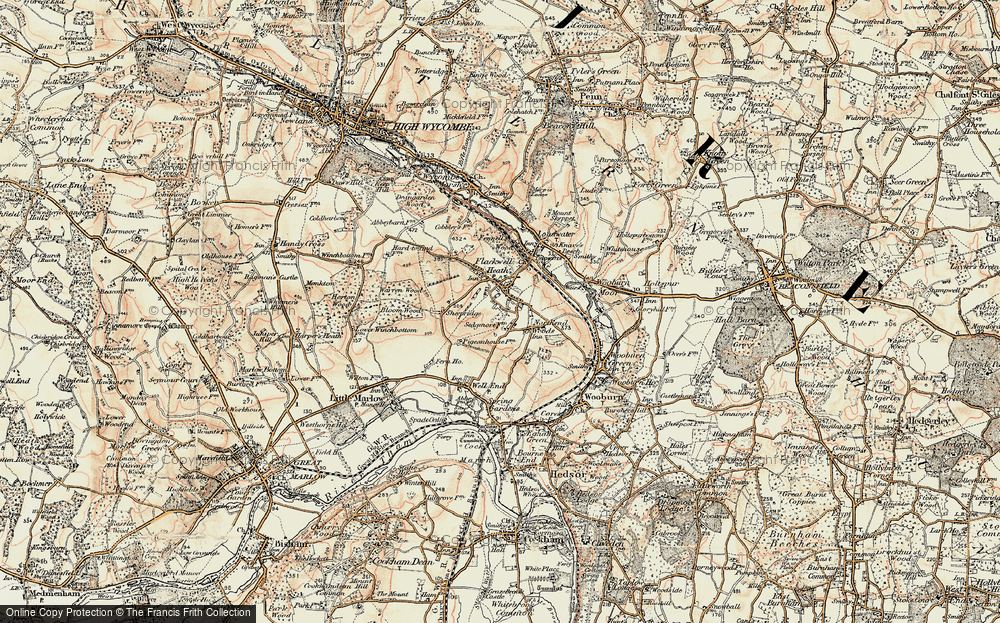 Old Map of Flackwell Heath, 1897-1898 in 1897-1898