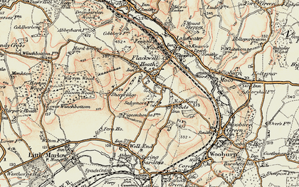 Old map of Flackwell Heath in 1897-1898