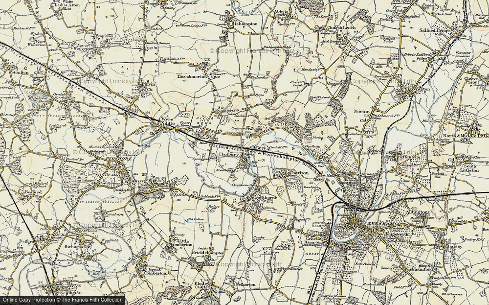 Old Map of Fladbury, 1899-1901 in 1899-1901