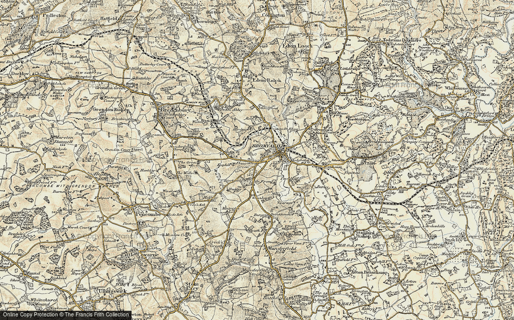 Old Map of Historic Map covering Keep Hill in 1899-1902