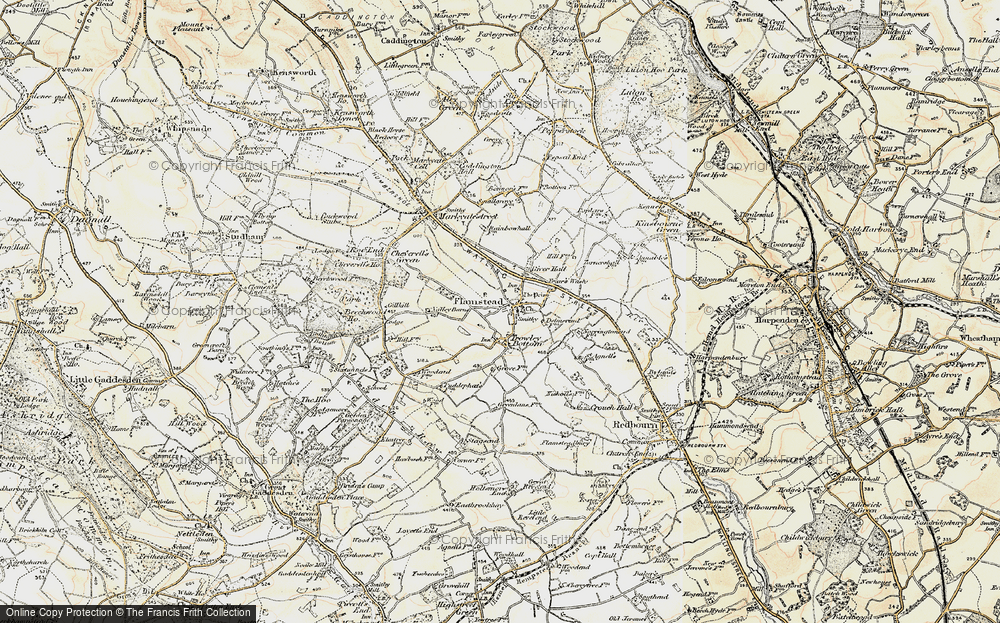 Old Map of Flamstead, 1898-1899 in 1898-1899