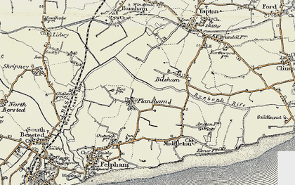Old map of Flansham in 1897-1899