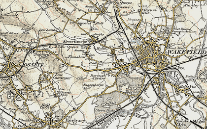 Old map of Flanshaw in 1903